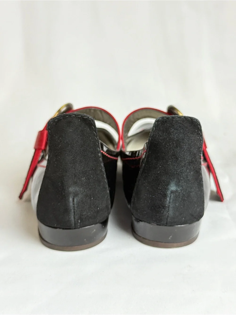 VTG Dove Nuotano Gil Squali Black Patent Leather Mary Jane Flats 6.5 Italian